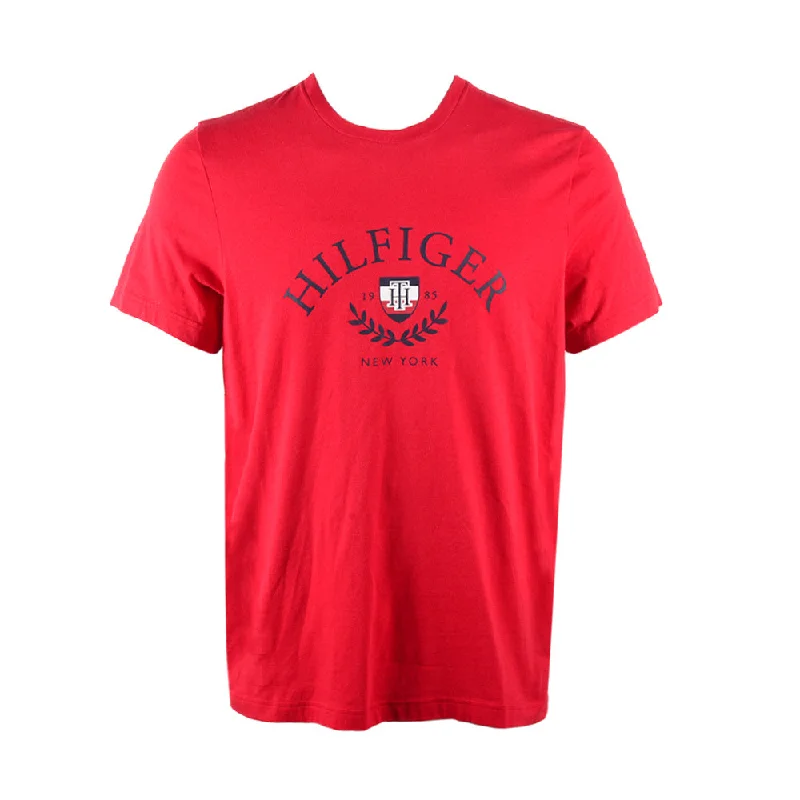 ---TH MEN S/S R.NECK T-SHIRT 09T4275-608 RED M (IR.S)