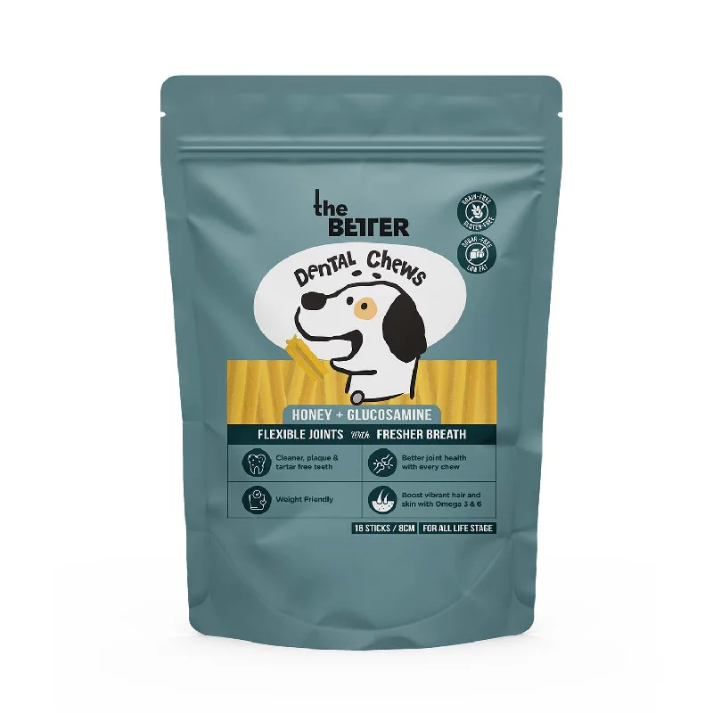 - Royal Canin dog food recommendationThe Better Dental Chews Honey + Glucosamine