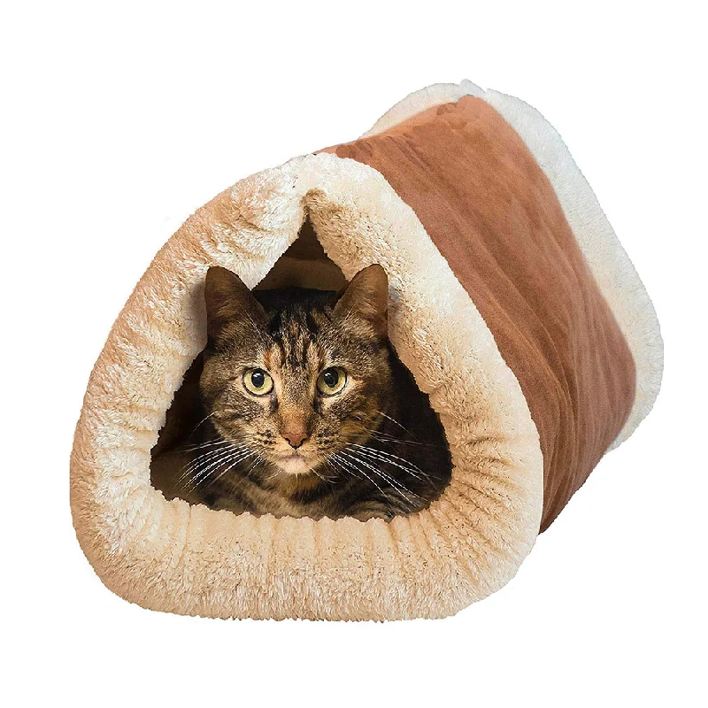  -Splash-proof food bowl AND Anti-choking slow food bowlFluffy's Kozi Pet 2 in 1 Cave Bed for Cats (Brown)