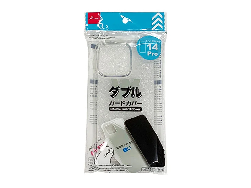---Double Guard Cover - Clear - For Smartphone 14Pro -