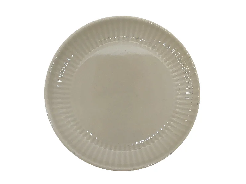 - Rabbit grass rack to prevent waste food boxPlate - Stripe Emboss - Greige - 5.90in - 15cm