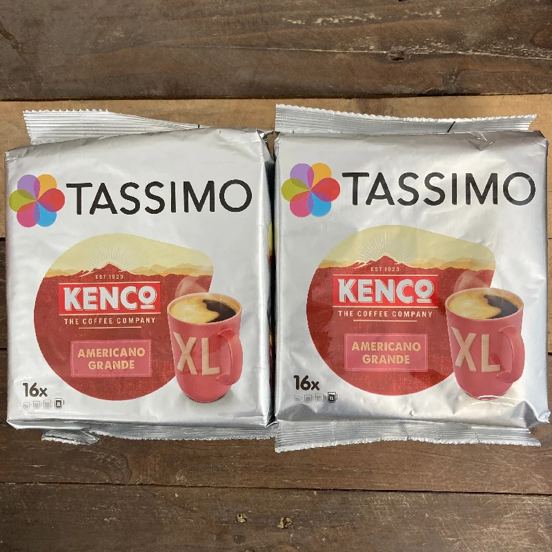 - Foldable and portable cat bag32x Tassimo Kenco Americano Grande Pods (2 Packs of 16) - Foldable and portable cat bag32x Tassimo Kenco Americano Grande Pods (2 Packs of 16)
