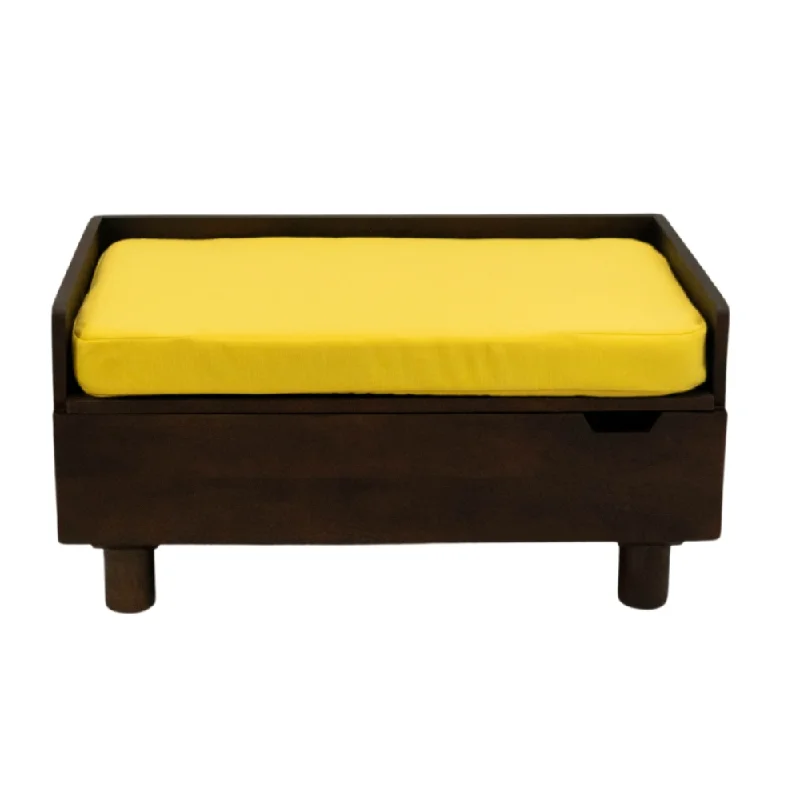 - Cat anti-jump window safety netFurryLiving Hibachi Dark Brown Bed with Storage for Dogs (Dark Brown/Yellow Cushion) - Cat anti-jump window safety netFurryLiving Hibachi Dark Brown Bed with Storage for Dogs (Dark Brown/Yellow Cushion)