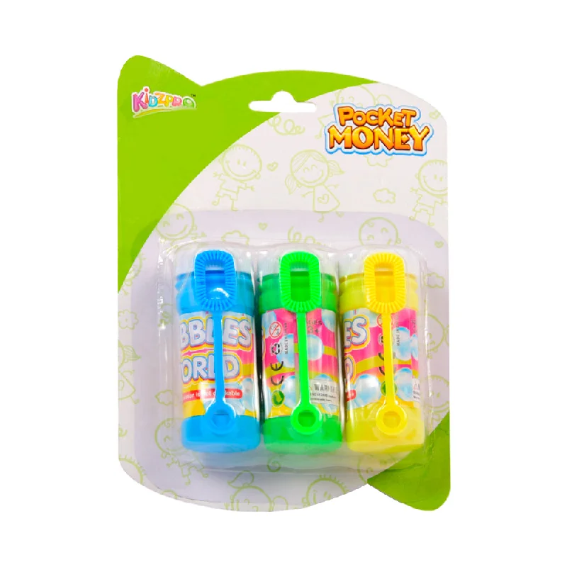 - Pet vitamin complex nutrition tablets858-19 KIDZPRO POCKET MONEY BUBBLE BOTTLE SET 3PC