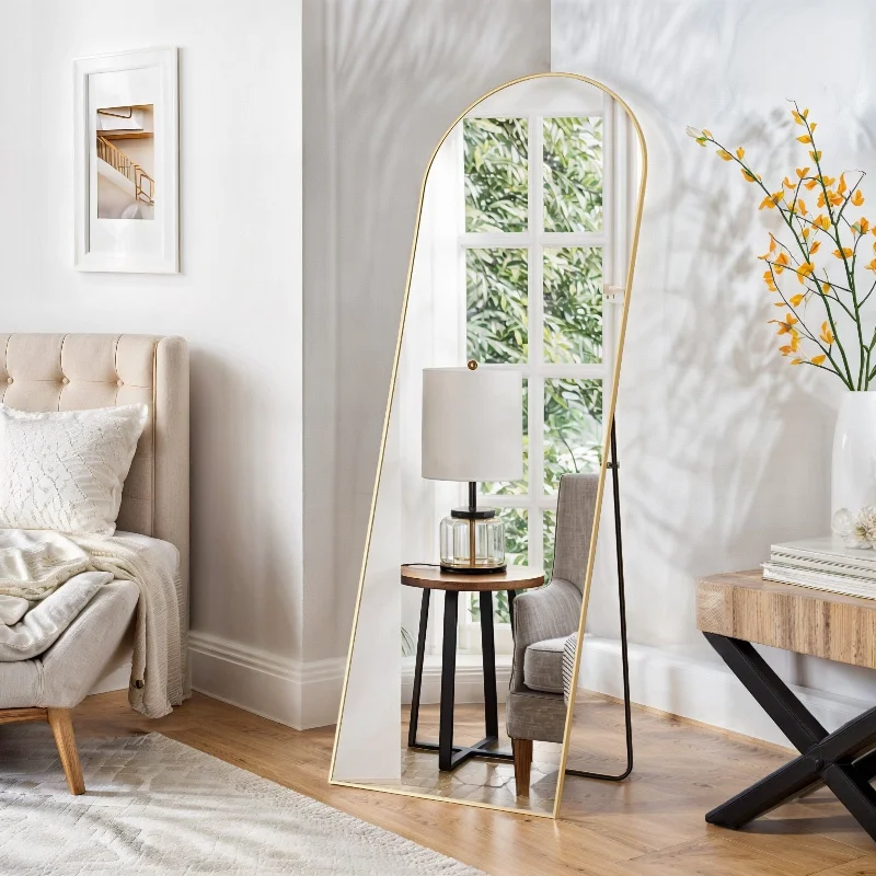 - Rabbit grass rack to prevent waste food box64x21 Inch Full Length Mirror Standing or Leaning Wall Mirror, Arched Full Body Mirror for Bedroom, Living Room, or Cloakroom