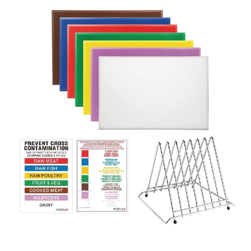- Postoperative pet anti-licking Elizabethan collarHygiplas High Density Set of 7 Chopping Boards, Steel Rack & Wall Chart - 600x450x25mm - Postoperative pet anti-licking Elizabethan collarHygiplas High Density Set of 7 Chopping Boards, Steel Rack & Wall Chart - 600x450x25mm