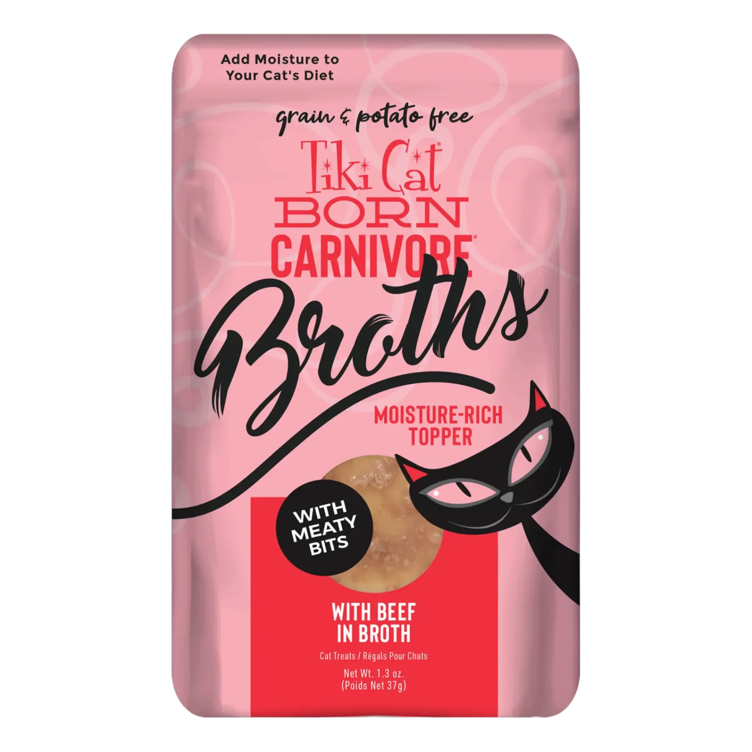    - Digestive care cat food  Tiki Cat Broths Beef