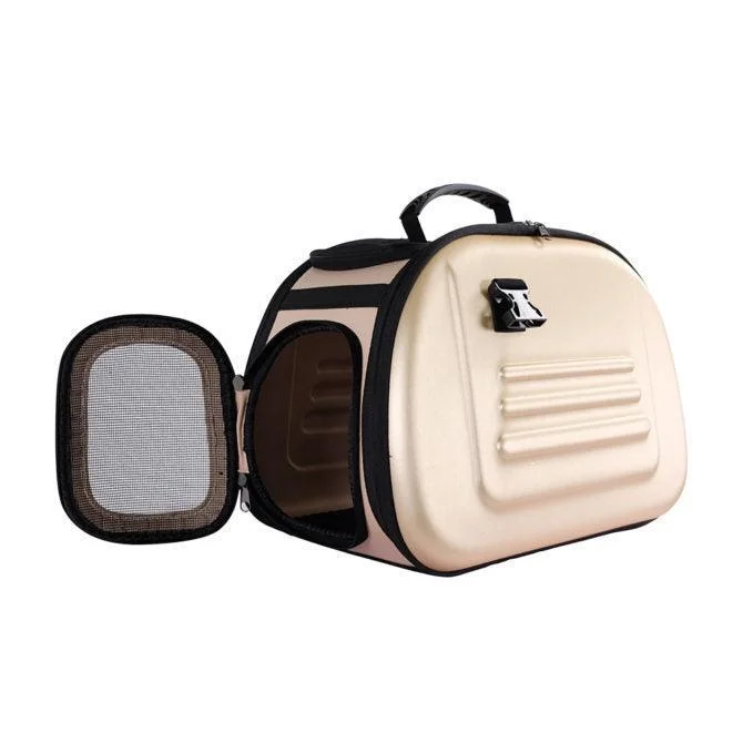 -Anti-scratch scratching board AND cat bed in oneIbiyaya Classic EVA Collapsible Pet Carrier - Beige -Anti-scratch scratching board AND cat bed in oneIbiyaya Classic EVA Collapsible Pet Carrier - Beige