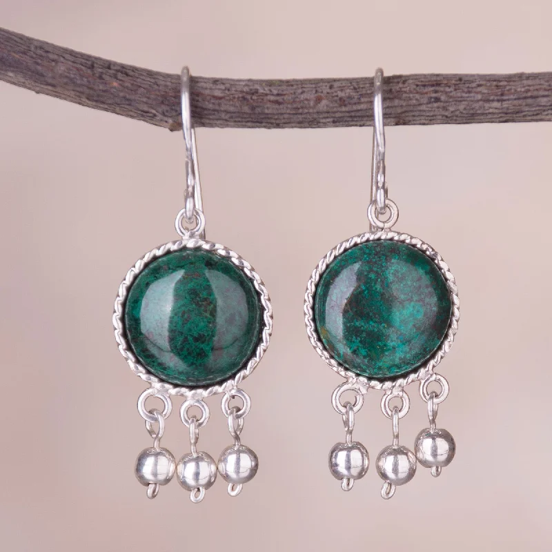 - Dog heart rate monitoring collarGypsy Style Circular Chrysocolla and Silver Dangle Earrings from Peru - Dog heart rate monitoring collarGypsy Style Circular Chrysocolla and Silver Dangle Earrings from Peru