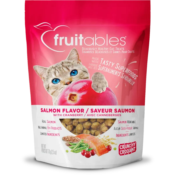    - Cat food for dental health  Fruitables Salmon & Cranberry Cat Treats
