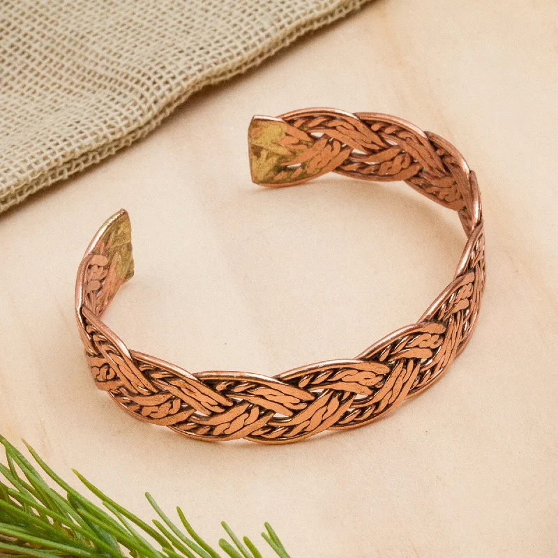 - Cat stress soothing sprayBrilliant Weave Handcrafted Braided Copper Cuff Bracelet from Mexico