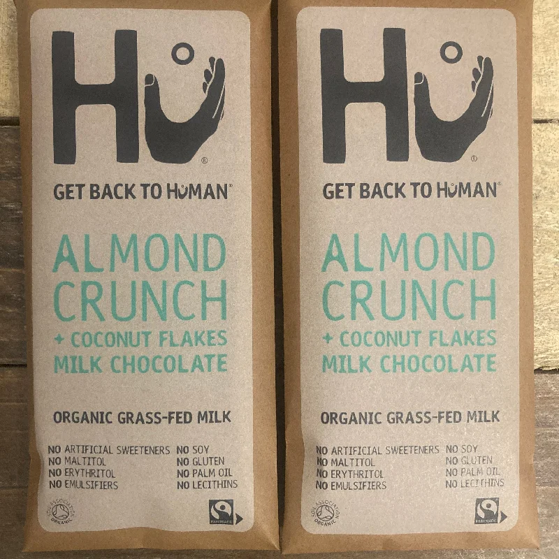 - Parrot climbing and standing wooden frame3x Hu Almond Crunch and Coconut Flakes Milk Chocolate Bars (3x60g)