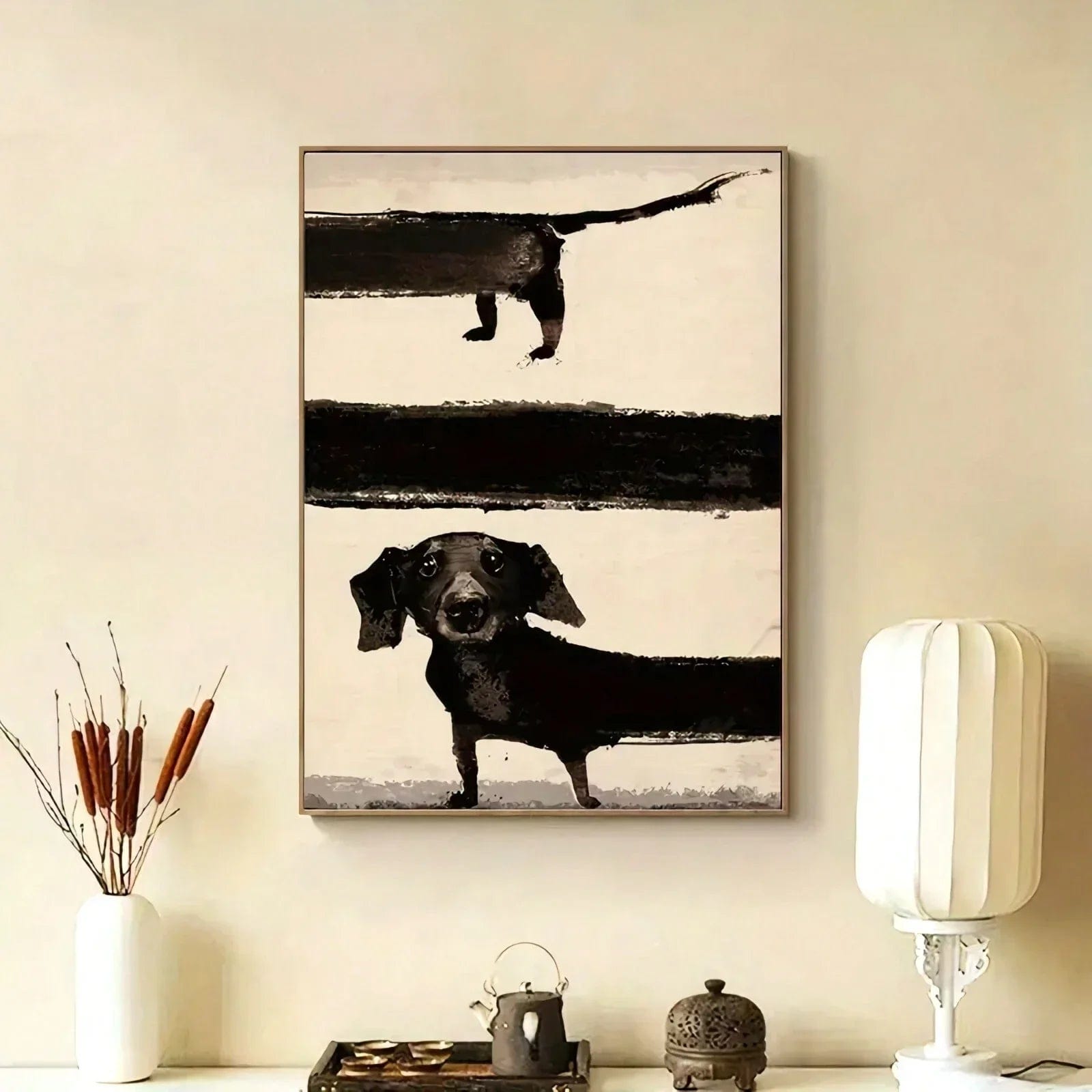 - Postoperative pet anti-licking Elizabethan collarLong Dog Dachshund Artwork