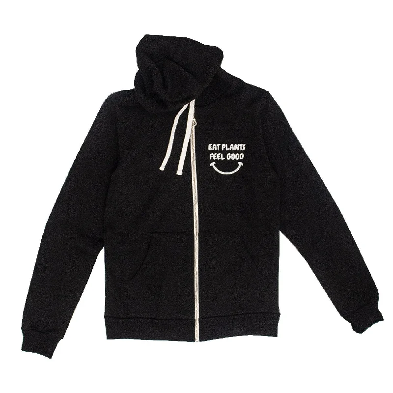 - Postoperative pet anti-licking Elizabethan collarPlant Active 'Eat Plants Feel Good' Black Zip-Up Hoodie - Postoperative pet anti-licking Elizabethan collarPlant Active 'Eat Plants Feel Good' Black Zip-Up Hoodie