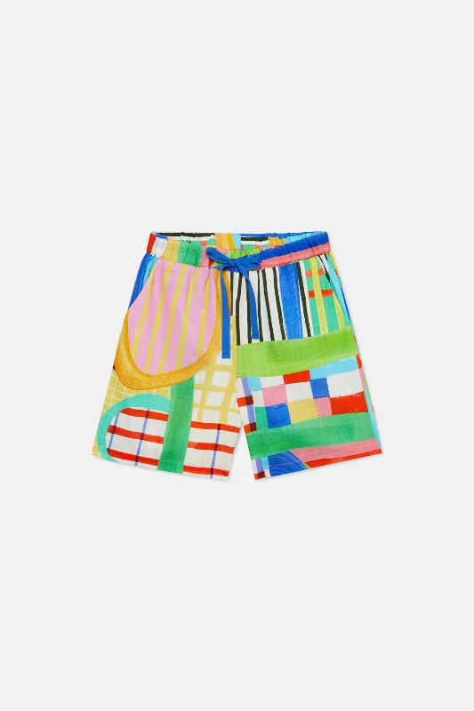- Dog disposable foam shower gelCheck Mix Kids Shorts