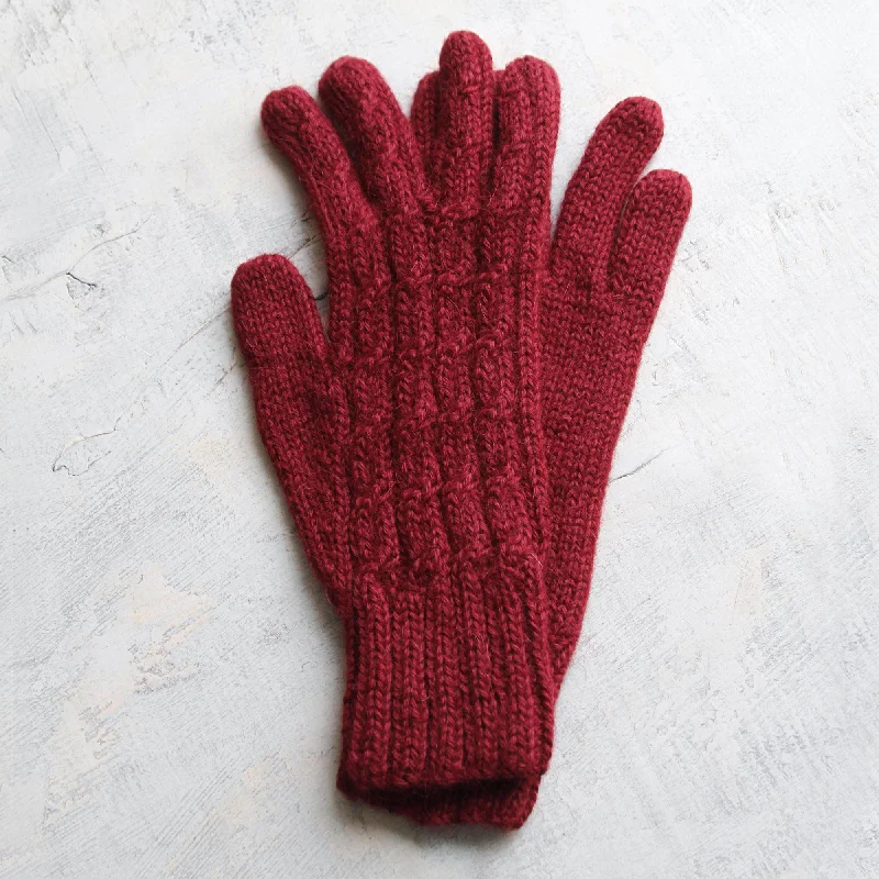 - Foldable and portable cat bagLush Rose 100% alpaca gloves