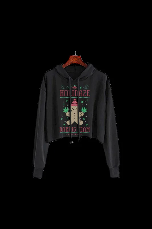 - Parrot climbing and standing wooden frameStonerDays Holidaze Baking Team Crop Top Hoodie