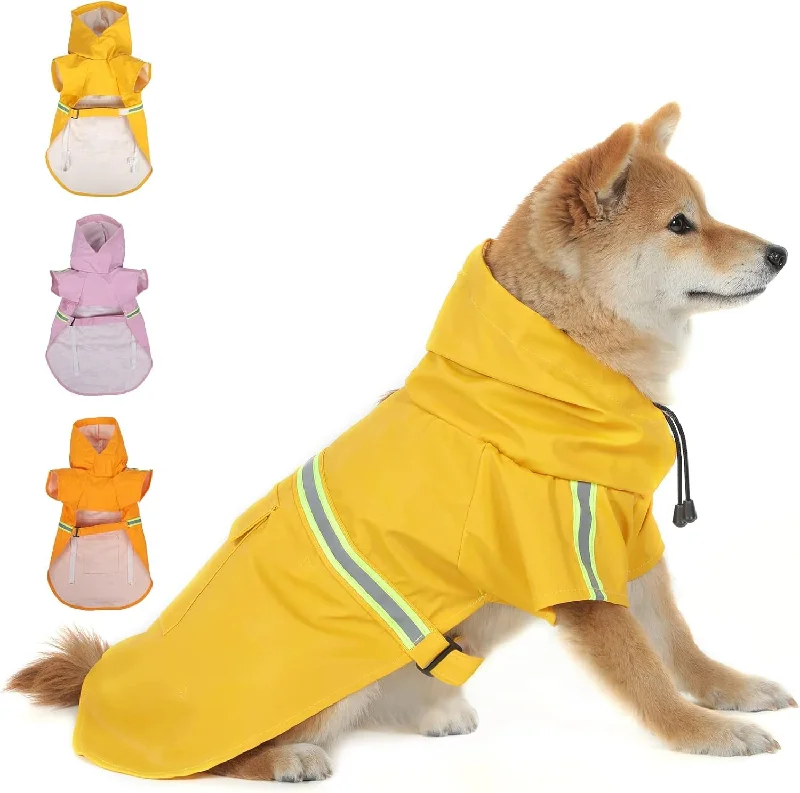 ---Dog Raincoat Hooded Small Medium and Large,Variety of Colors Available,Dog Rain Jacket Coat,Breathable Lightweight Waterproof Slicker,Reflective Strip Rain Poncho Adjustable Drawstring Dog Raincoats ---Dog Raincoat Hooded Small Medium and Large,Variety of Colors Available,Dog Rain Jacket Coat,Breathable Lightweight Waterproof Slicker,Reflective Strip Rain Poncho Adjustable Drawstring Dog Raincoats