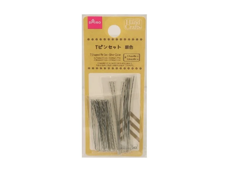 - Parrot climbing and standing wooden frameT Shaped Pin Set-0.02in x 1.77in-0.03in x 2.55in- Silver Color -