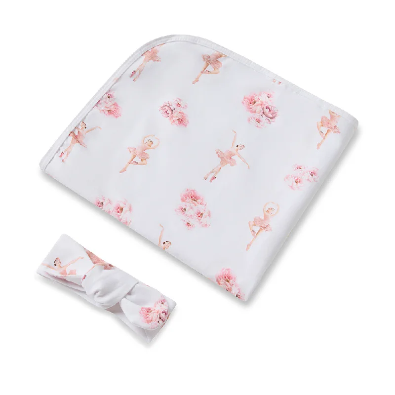 - Custom pet birthday cakeBaby Jersey Wrap + Top Knot Set | Ballerina