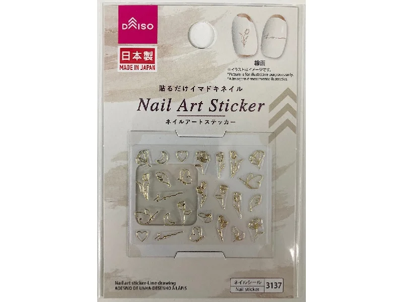 ---Nail Art Sticker - Line Drawing