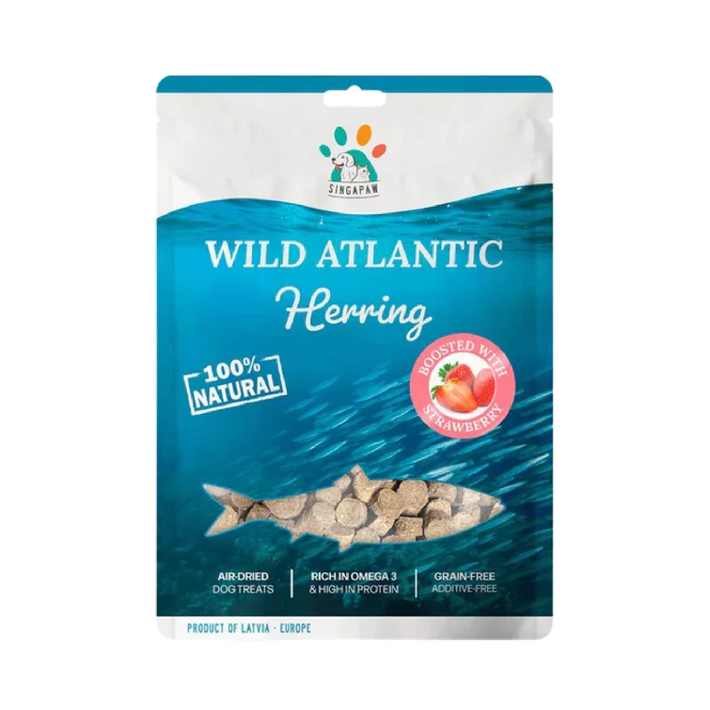 - Food for small dogsSingapaw Wild Atlantic Herring With Strawberry Air-Dried Dog Treats - Food for small dogsSingapaw Wild Atlantic Herring With Strawberry Air-Dried Dog Treats