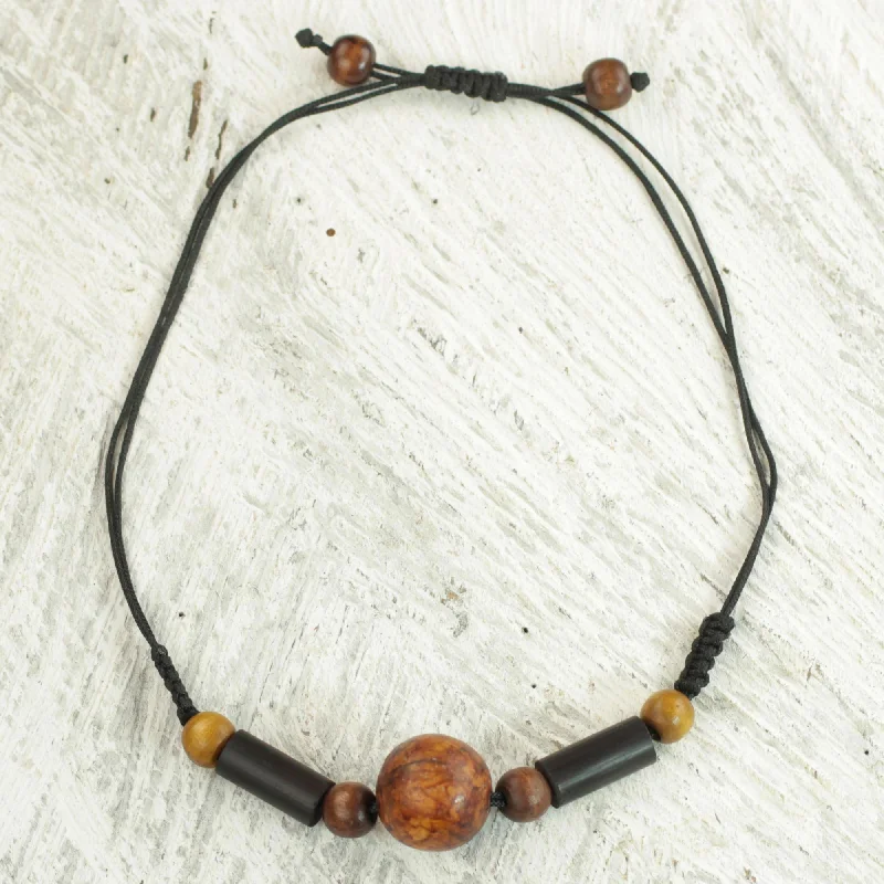 - Durable nylon dog leash wholesaleRound Might Sese Wood and Bamboo Cord Pendant Necklace from Ghana