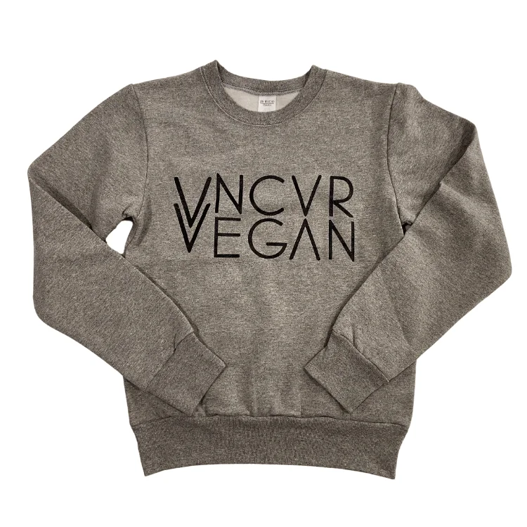 - ​​Christmas pet Christmas clothingPlant Active 'VNCVR Vegan' Grey Kids Crewneck Sweater