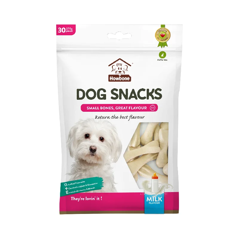 - Dog food discountsHOWBONE Dog Snacks Mini Bone Milk Flavour