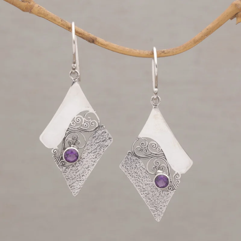 - Remote interactive pet feederAmethyst Whirl Artisan Crafted Sterling Silver Amethyst Dangle Earrings - Remote interactive pet feederAmethyst Whirl Artisan Crafted Sterling Silver Amethyst Dangle Earrings