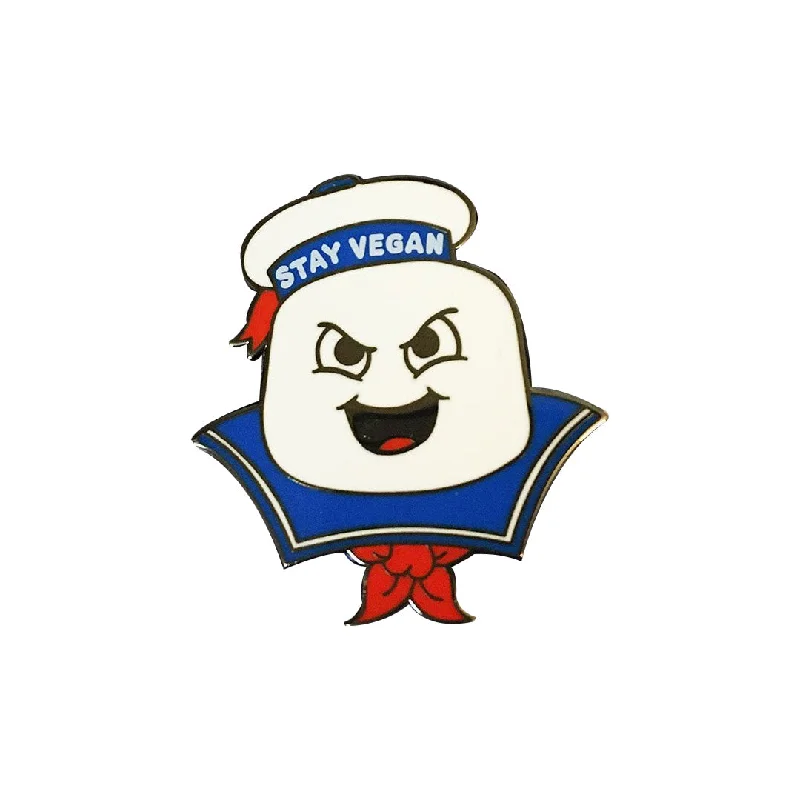 -Anti-slip claw protection raincoat FOR dogsVegan Power Co Marshmallow Man 'Stay Vegan' Enamel Pin