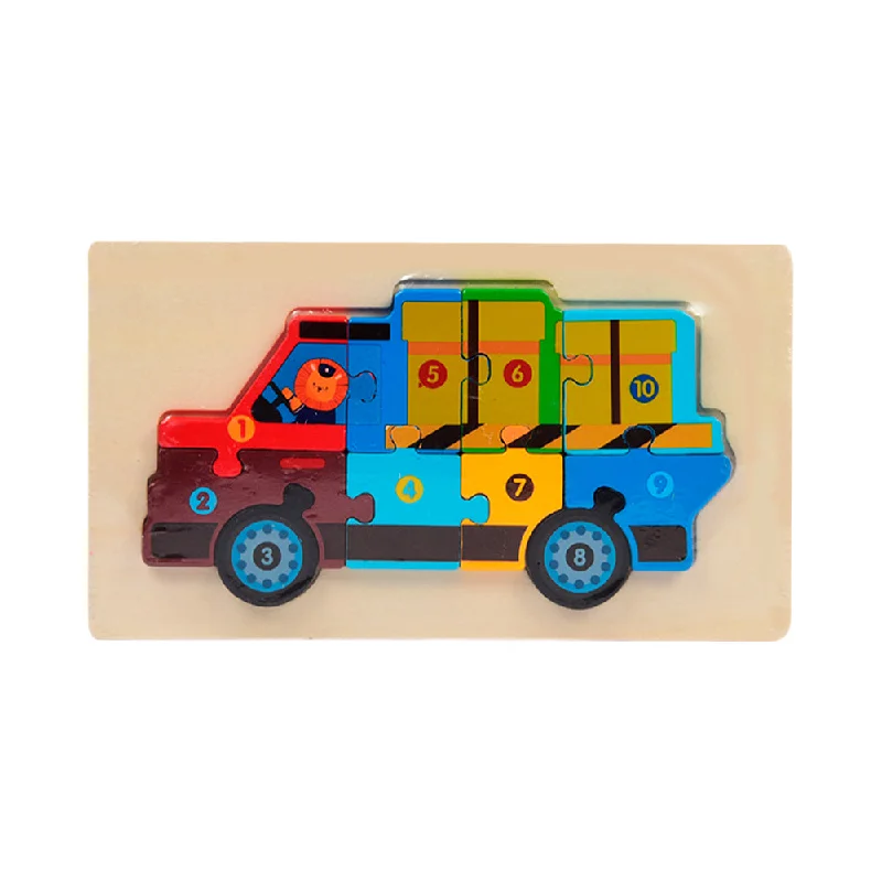  -Splash-proof food bowl AND Anti-choking slow food bowlWOODEN PUZZLE 123 CONSTRUCTION TRUCK