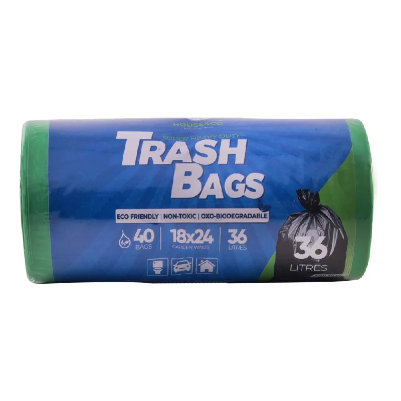 ---HOUSE&CO TRASH BAG (GRN) SMALL 18X24 40PCS