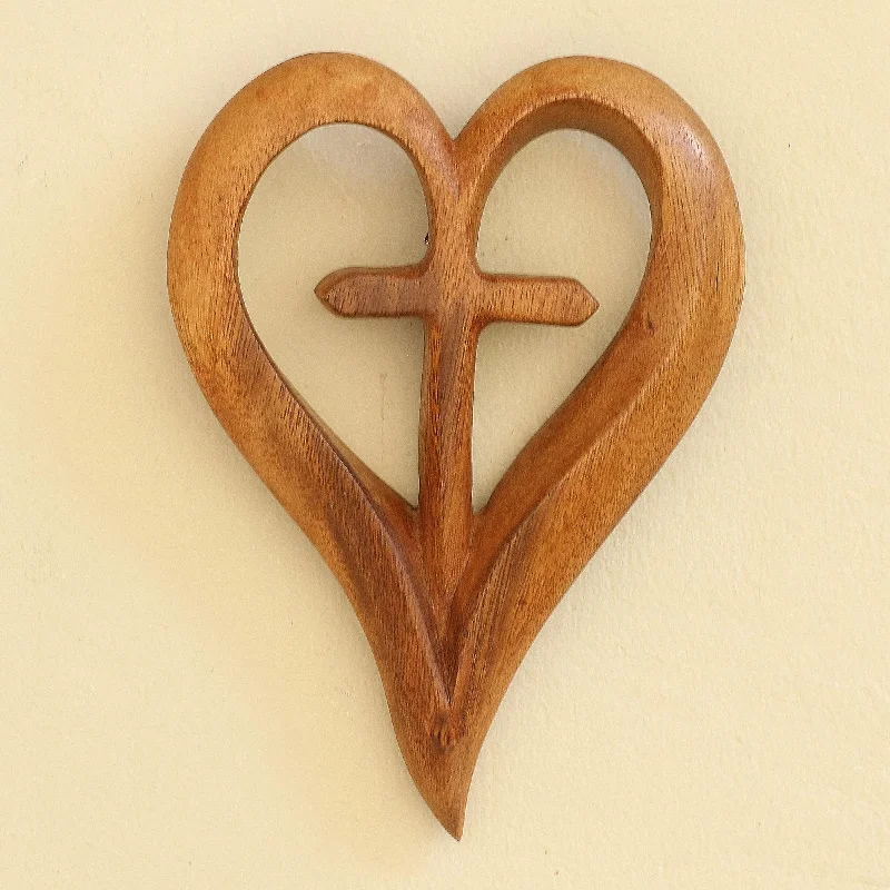 - Dog disposable foam shower gelCross My Heart Hand Carved Suar Wood Relief Panel Heart Cross