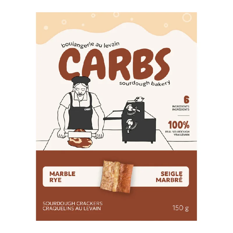 - Dog anti-slip matCarbs Marble Rye Sourdough Crackers - 150g