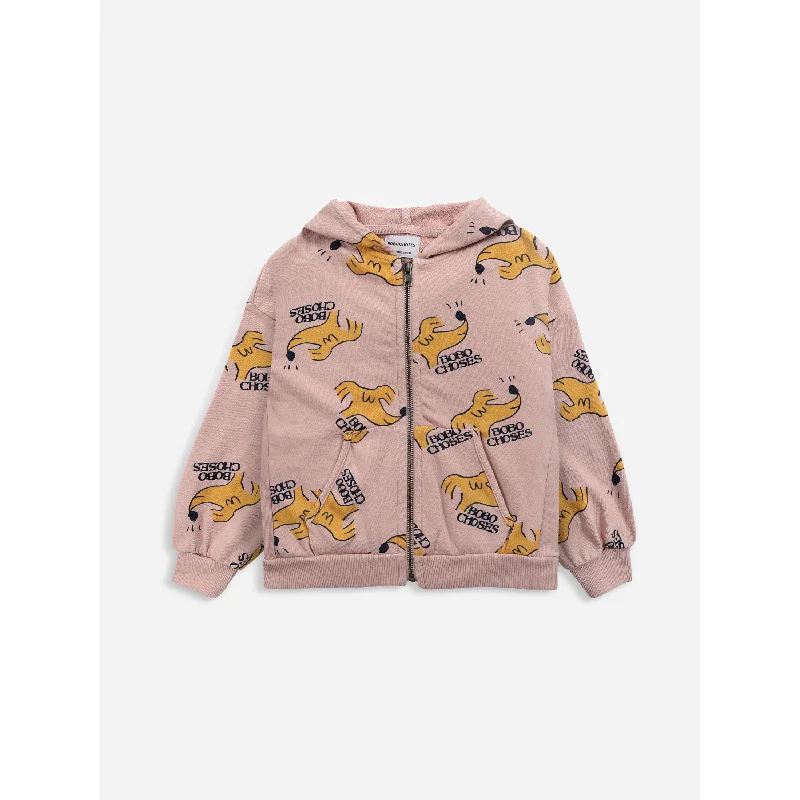---Bobo Choses Sniffy Dog All Over Hooded Sweatshirt