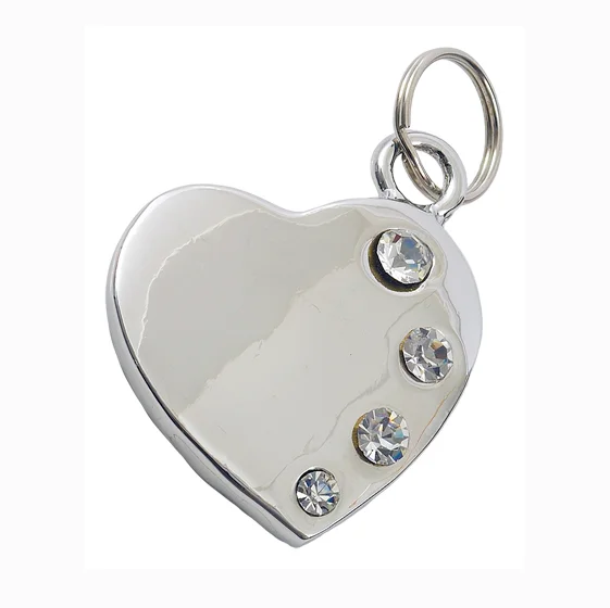 - Teething and chewing toys for puppiesLuxury Silver Heart For You Designer Dog Tag