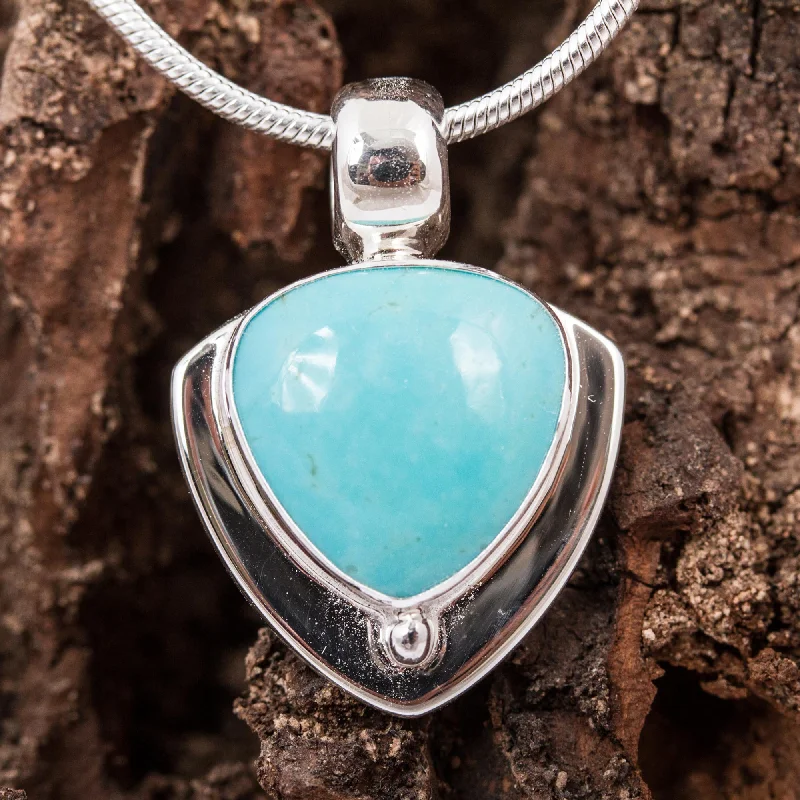 - Custom pet birthday cakePyramid of Friendship Modern Sterling Silver and Natural Turquoise Necklace