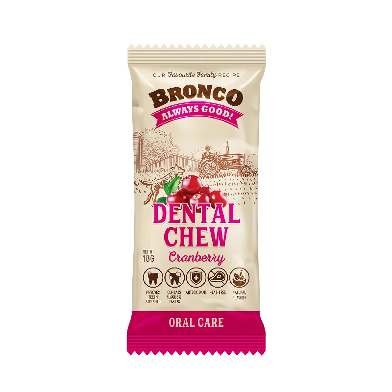 - Food for large dogsBronco Cranberry Dental Chew Dog Treat