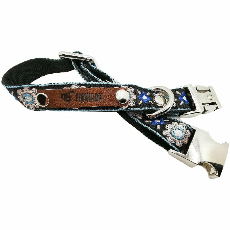 - Dog anti-slip matBlue Cream Floral 15mm Collar
