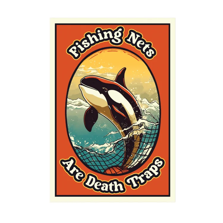 - Dog anti-slip matRenegade Stickers 'Fishing Nets are Death Traps' Sticker