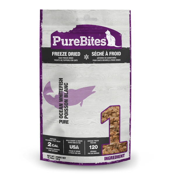    - High-fiber cat food  Purebites Cat Ocean Whitefish